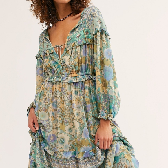 New spell free people amethyst maxi gown turquoise - Picture 14 of 16